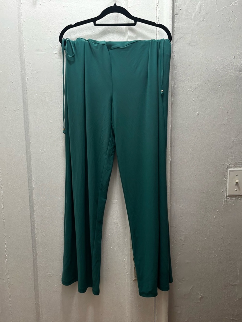 White House Black Market Teal Wide-Leg Pull-On Pants